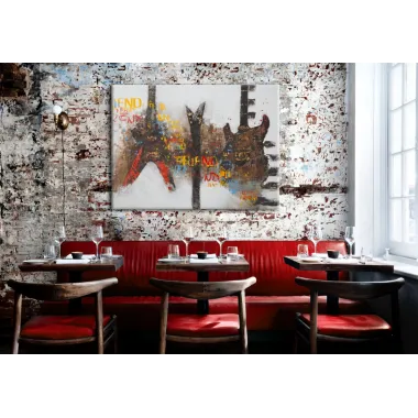 OBRAZ NA PŁÓTNIE GUITARS ARTY 120x3,5x90 cm